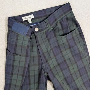 Peter Millar Blue Green Blackwatch Tartan Stretch Golf Field Pants 32x32 Crown
